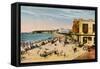 The Grande Plage at Biarritz, with the Casino and the Hotel Du Palais-null-Framed Stretched Canvas