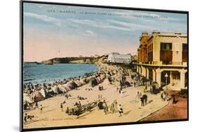 The Grande Plage at Biarritz, with the Casino and the Hotel Du Palais-null-Mounted Photographic Print
