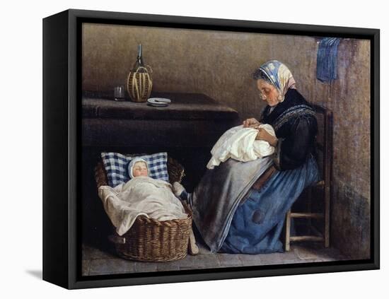 The Grandmother, 1865-Silvestro Lega-Framed Stretched Canvas