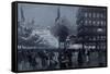 The Grands Boulevards, Paris, Decorated for the Celebration of the Franco-Russian Alliance in 1893-Luigi Loir-Framed Stretched Canvas
