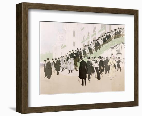 The Grandstand Staircase at the Longchamps Jockey Club-Sem-Framed Giclee Print