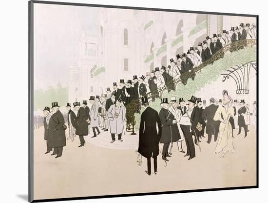 The Grandstand Staircase at the Longchamps Jockey Club-Sem-Mounted Giclee Print