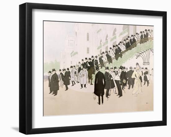 The Grandstand Staircase at the Longchamps Jockey Club-Sem-Framed Giclee Print