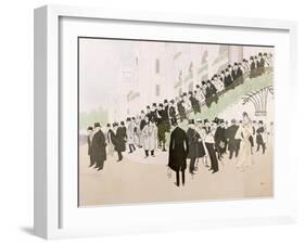 The Grandstand Staircase at the Longchamps Jockey Club-Sem-Framed Giclee Print