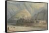 The Grange at the Head of the Keswick Lake, 1786 (W/C and Ink on Paper)-Francis Towne-Framed Stretched Canvas