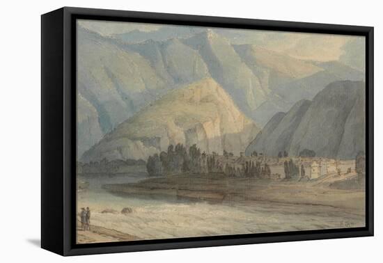 The Grange at the Head of the Keswick Lake, 1786 (W/C and Ink on Paper)-Francis Towne-Framed Stretched Canvas