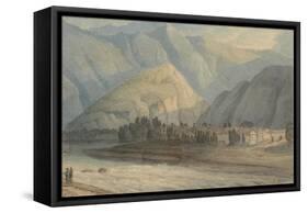 The Grange at the Head of the Keswick Lake, 1786 (W/C and Ink on Paper)-Francis Towne-Framed Stretched Canvas