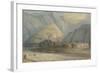 The Grange at the Head of the Keswick Lake, 1786 (W/C and Ink on Paper)-Francis Towne-Framed Giclee Print