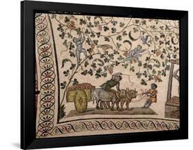 The Grape Harvest (Mosaic)-Roman-Framed Giclee Print