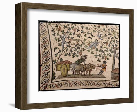 The Grape Harvest (Mosaic)-Roman-Framed Premium Giclee Print