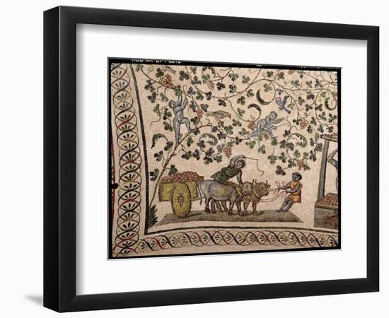 The Grape Harvest (Mosaic)-Roman-Framed Premium Giclee Print