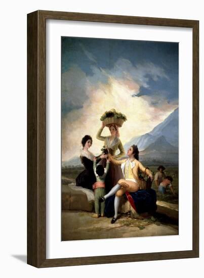 The Grape Harvest, or Autumn, 1786-Francisco de Goya y Lucientes-Framed Giclee Print