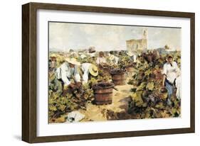 The Grape Harvest-Arcadi Mas y Fondevila-Framed Art Print