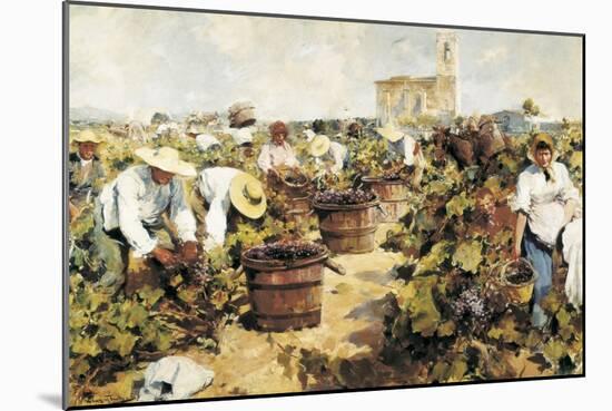 The Grape Harvest-Arcadi Mas y Fondevila-Mounted Art Print