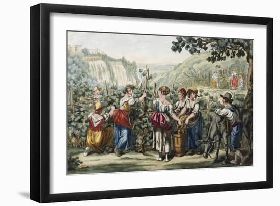 The Grape Harvest-Bartolomeo Pinelli-Framed Giclee Print