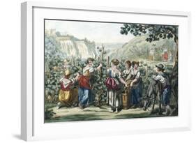 The Grape Harvest-Bartolomeo Pinelli-Framed Giclee Print