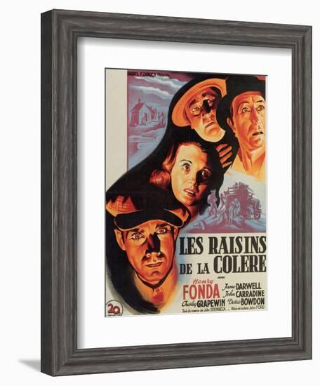 The Grapes of Wrath, French Movie Poster, 1940-null-Framed Art Print