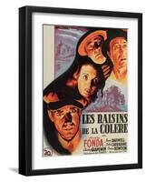 The Grapes of Wrath, French Movie Poster, 1940-null-Framed Art Print