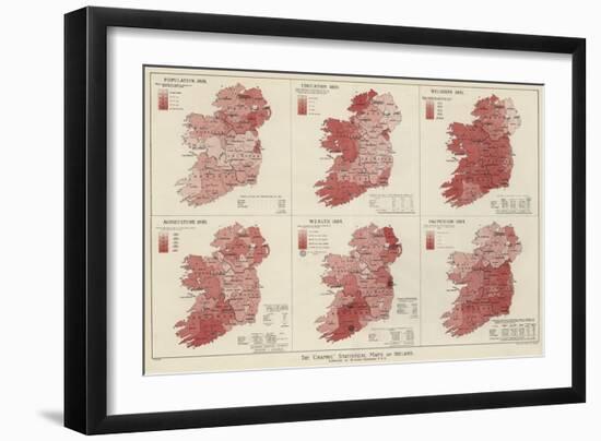 The Graphic Statistical Maps of Ireland-null-Framed Giclee Print