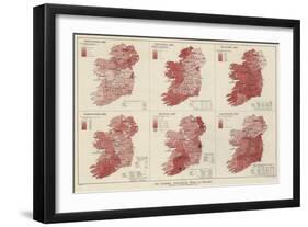 The Graphic Statistical Maps of Ireland-null-Framed Giclee Print