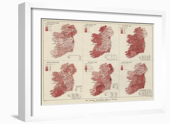 The Graphic Statistical Maps of Ireland-null-Framed Giclee Print