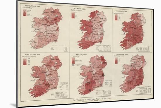 The Graphic Statistical Maps of Ireland-null-Mounted Giclee Print