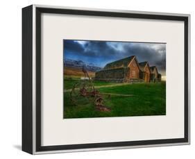 The Grassy Roof in the Central Icelandic Farms-Trey Ratcliff-Framed Photographic Print