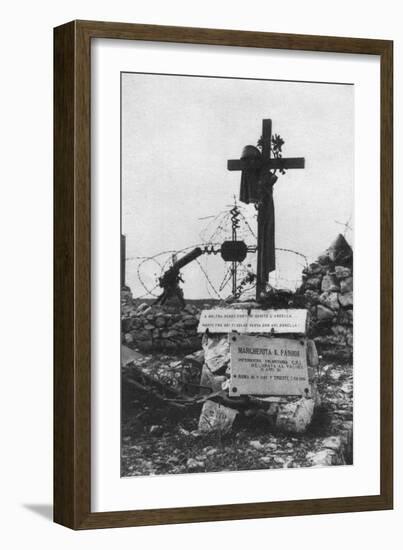 The Grave of an Italian Red Cross Volunteer Nurse, C1918-null-Framed Giclee Print