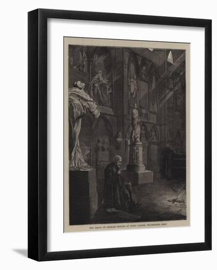 The Grave of Charles Dickens at Poets' Corner, Westminster Abbey-null-Framed Giclee Print