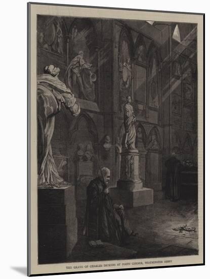 The Grave of Charles Dickens at Poets' Corner, Westminster Abbey-null-Mounted Giclee Print