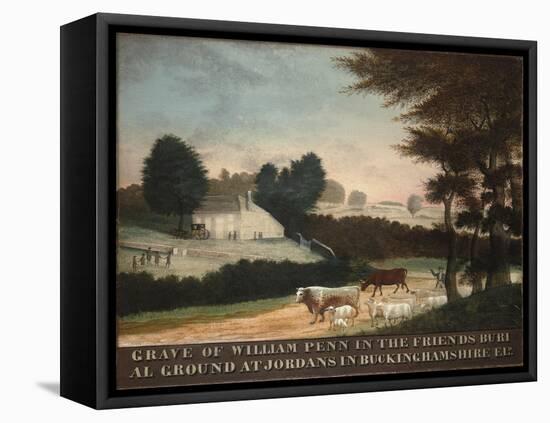 The Grave of William Penn, 1847-Edward Hicks-Framed Stretched Canvas
