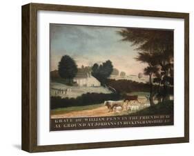 The Grave of William Penn, 1847-Edward Hicks-Framed Giclee Print