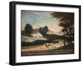 The Grave of William Penn, 1847-Edward Hicks-Framed Giclee Print