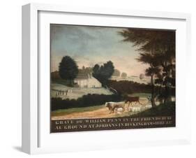 The Grave of William Penn, 1847-Edward Hicks-Framed Giclee Print