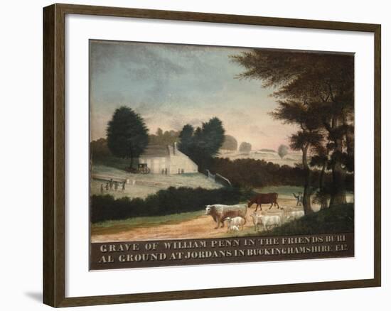 The Grave of William Penn, 1847-Edward Hicks-Framed Giclee Print