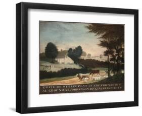 The Grave of William Penn, 1847-Edward Hicks-Framed Giclee Print