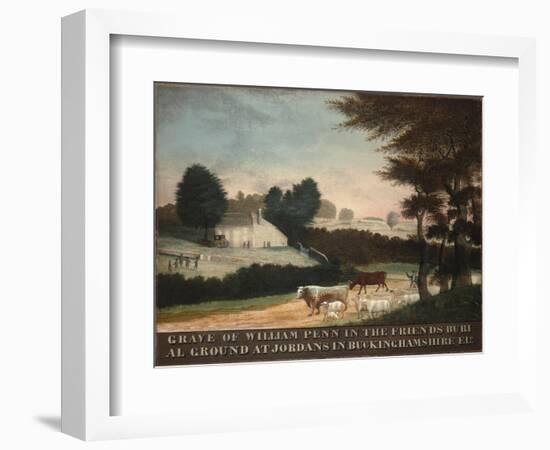 The Grave of William Penn, 1847-Edward Hicks-Framed Giclee Print