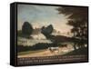 The Grave of William Penn, 1847-Edward Hicks-Framed Stretched Canvas