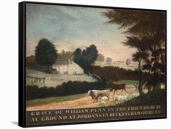 The Grave of William Penn, 1847-Edward Hicks-Framed Stretched Canvas