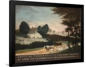 The Grave of William Penn, 1847-Edward Hicks-Framed Giclee Print