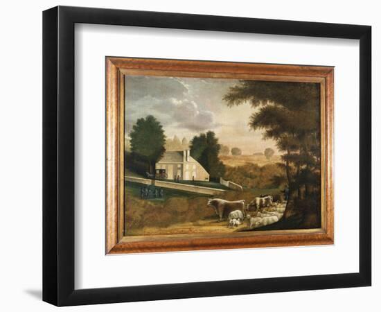 The Grave of William Penn, 1848-Edward Hicks-Framed Giclee Print