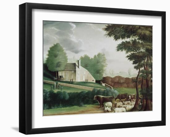 The Grave of William Penn-Edward Hicks-Framed Giclee Print