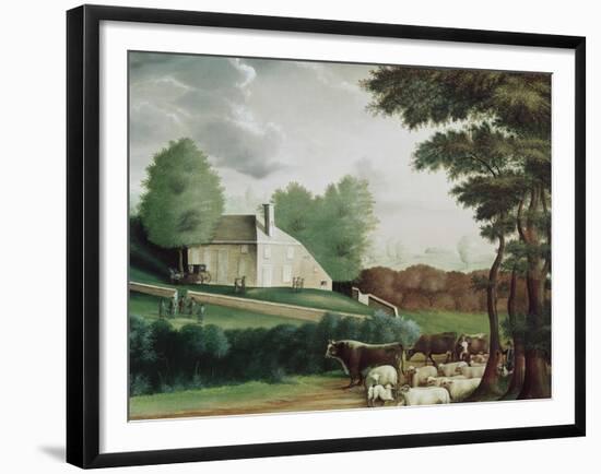 The Grave of William Penn-Edward Hicks-Framed Giclee Print