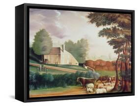The Grave of William Penn-Edward Hicks-Framed Stretched Canvas