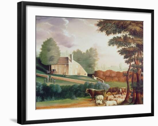 The Grave of William Penn-Edward Hicks-Framed Giclee Print