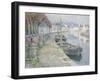 The Gravel Boats-Henri Eugene Augustin Le Sidaner-Framed Giclee Print