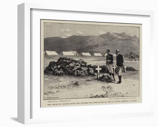 The Graves of Colonel Bunny and Officers Who Were Killed on Died of Wounds Received at Maizar-Charles Joseph Staniland-Framed Giclee Print