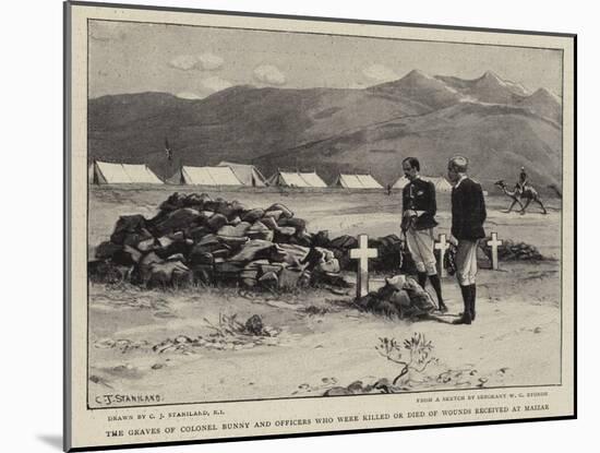 The Graves of Colonel Bunny and Officers Who Were Killed on Died of Wounds Received at Maizar-Charles Joseph Staniland-Mounted Giclee Print