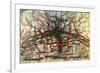 the Gray Tree 1912-Piet Mondrian-Framed Art Print