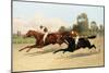 The Great ,000 Match - Entering the Last Furlong (Oil on Canvas)-Henry Stull-Mounted Giclee Print